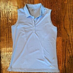 Nike Women's Sky Blue Sleeveless Golf shirt